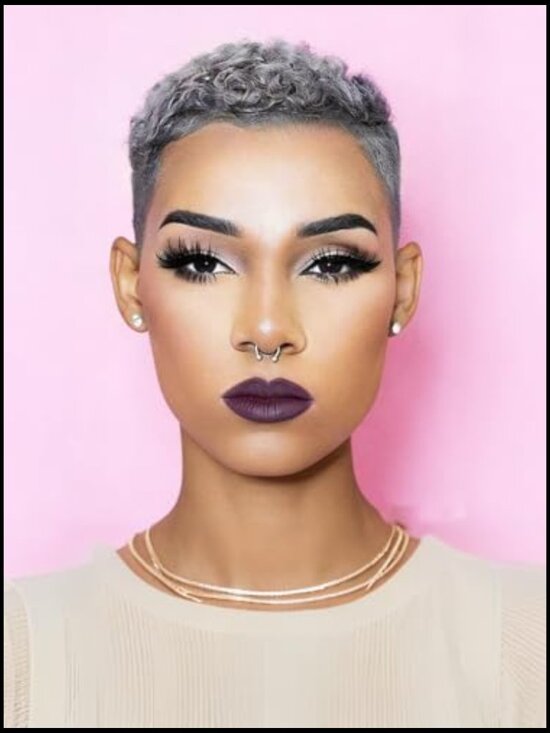 Short Pixie Cut Wig Heat Resistant Synthetic Adjustable Cap Curly Texture main image 5